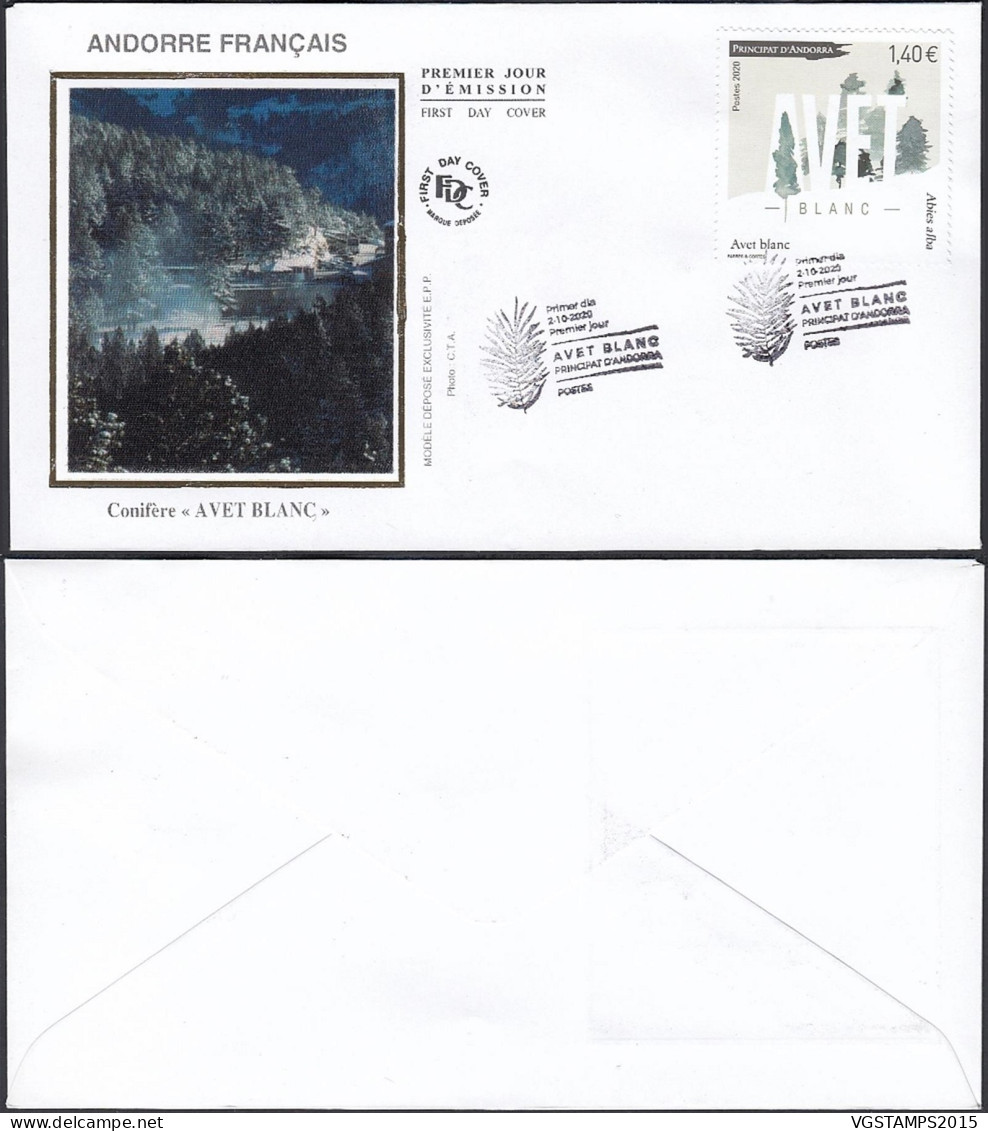 Andorre 2020- Andorre Française - FDC Imagé -Premier Jour D' Émission. Tirage Infime "Arbres".... (EB) DC-11869 - Used Stamps