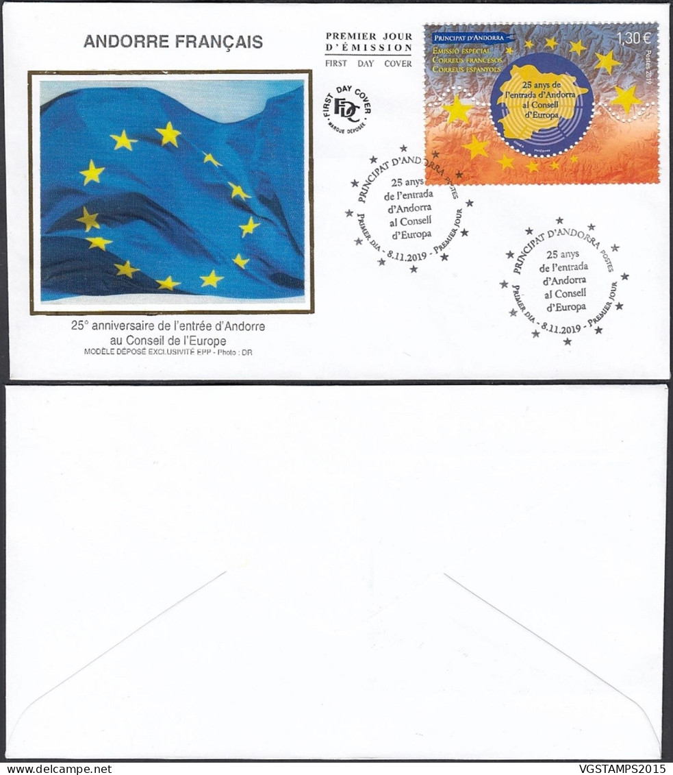 Andorre 2019- Andorre Française - FDC Imagé -Premier Jour D' Émission. Tirage Infime "Europe".... (EB) DC-11873 - Used Stamps