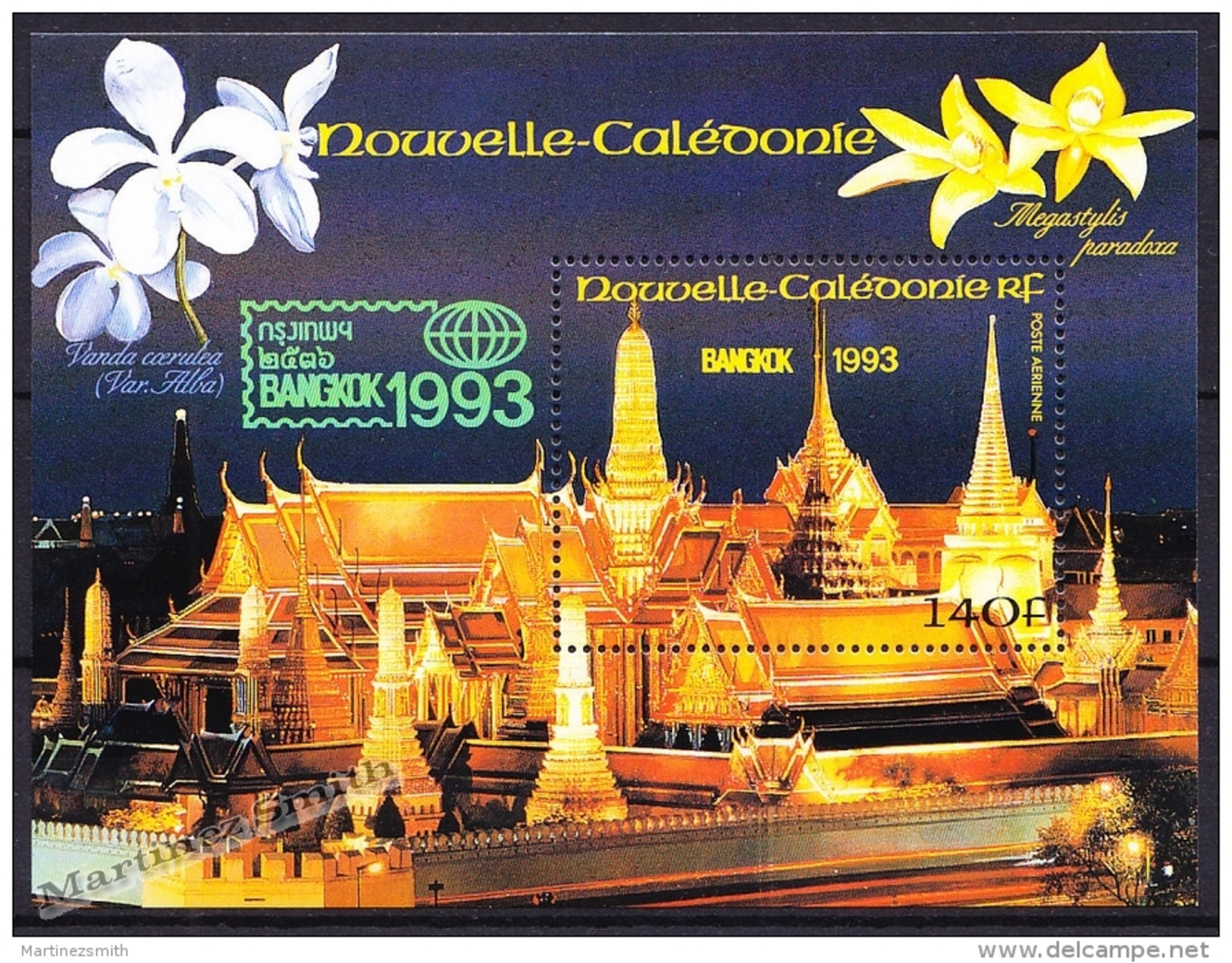 New Caledonia - Nouvelle Calédonie 1993 Yvert BF-15 Bangkok 1993, Philatelic Exposition - MNH - Miniature Sheet - Blocks & Sheetlets