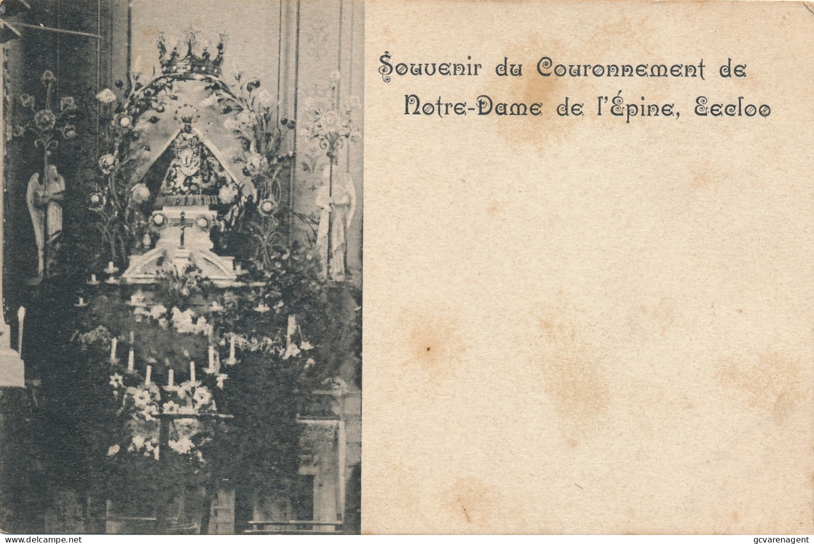 EEKLO =  SOUVENIR DU COURONNEMENT DE NOTRE DAMES DE L'EPINE          ZIE SCANS - Eeklo