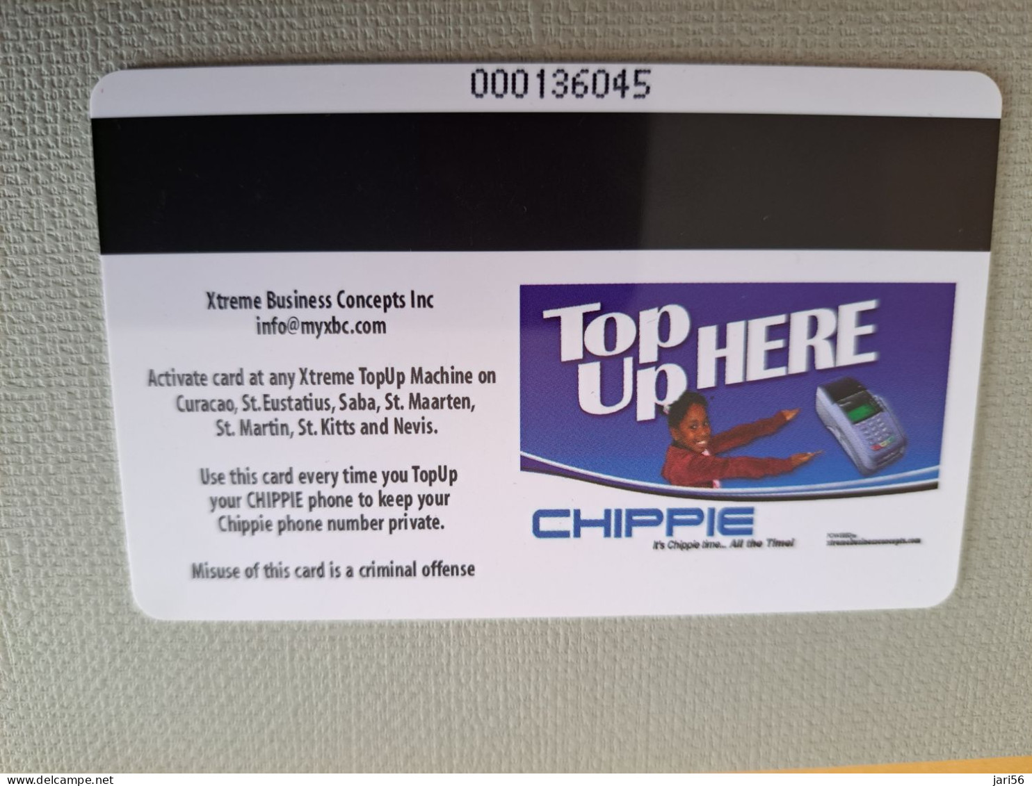 St MAARTEN / TOP -UP CHIPPIE / PINE APPLE PETE/ / FOR TOP-UP CHIPPIE / MINT  THICK CARD  **15074** - Antillas (Nerlandesas)