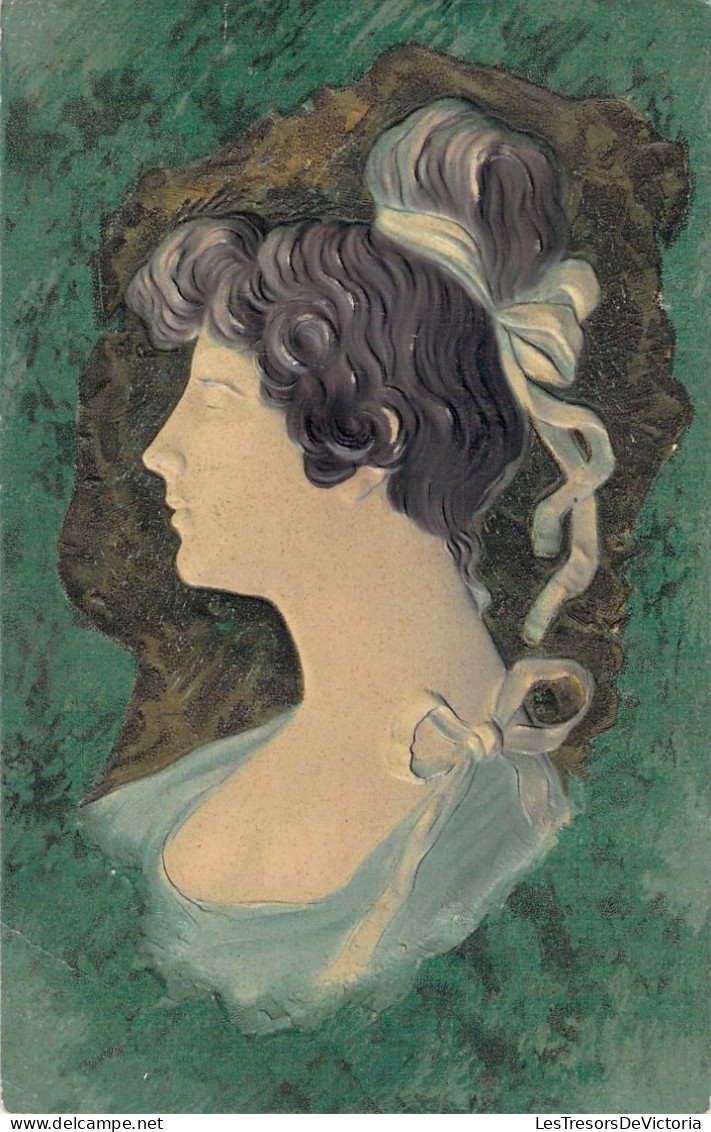 ILLUSTRATEUR - Portrait De Femme Vert En Relief - Art Déco - Carte Postale Ancienne - Ohne Zuordnung