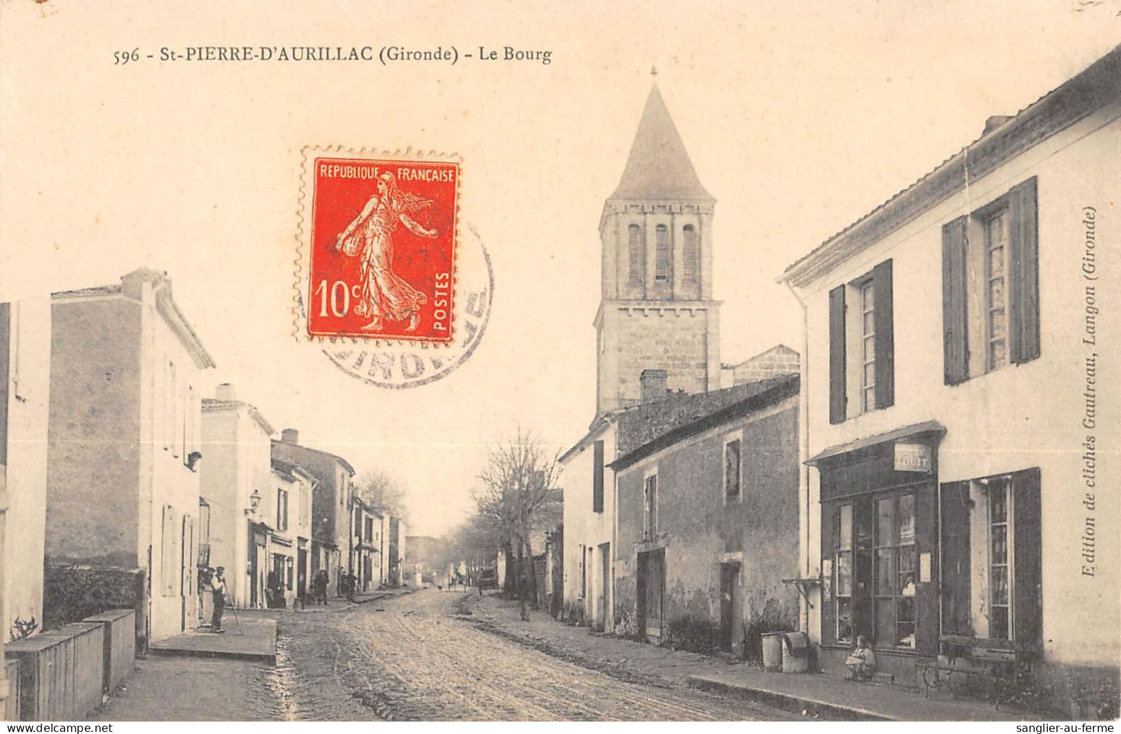 CPA 33 SAINT PIERRE D'AURILLAC / LE BOURG - Sonstige & Ohne Zuordnung