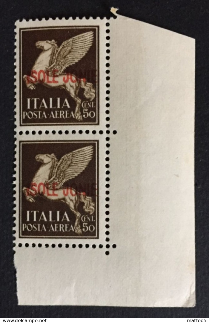 1941 - Italia - Occupazione Isole Jonie -Posta Aerea -  Cent 50 - Coppia - Nuovi - Isole Ionie