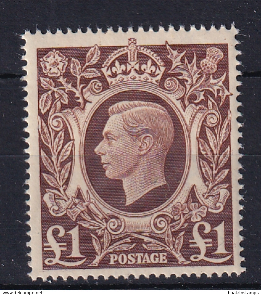 G.B.: 1939-48   KGVI    SG478c   £1    MNH - Ongebruikt