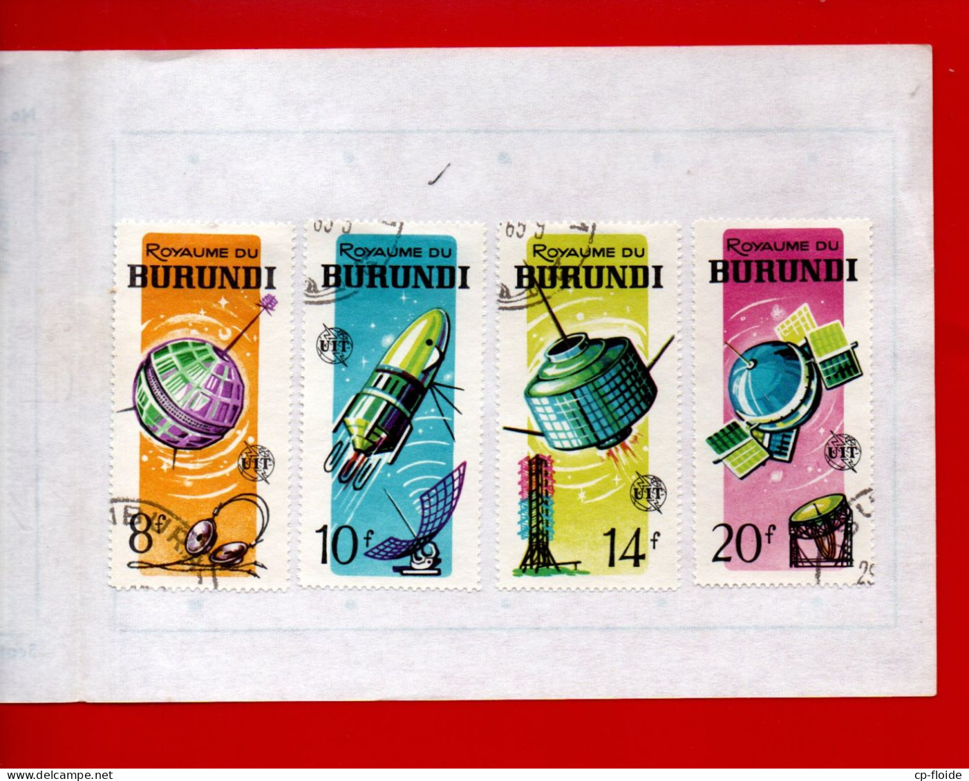 8 TIMBRES. BURUNDI. INTERNATIONAL TELECOMMUNICATION UNION. SPACE. ESPACE. SATELLITE. TELSTAR. SPUTNIK - Réf. N°877T - - Used Stamps