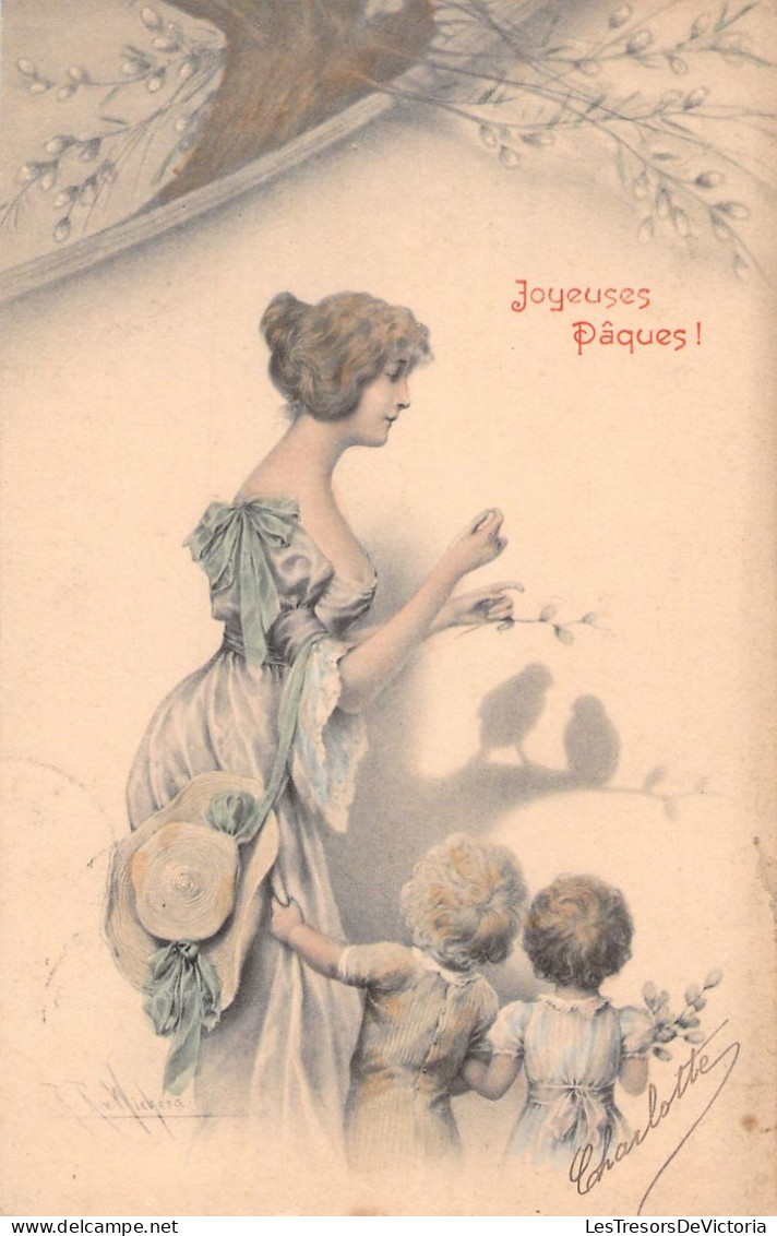 ILLUSTRATEUR - WICHERA - Joyeuses Paques - Ombres Chinoises - M M Vienne - Carte Postale Ancienne - Wichera