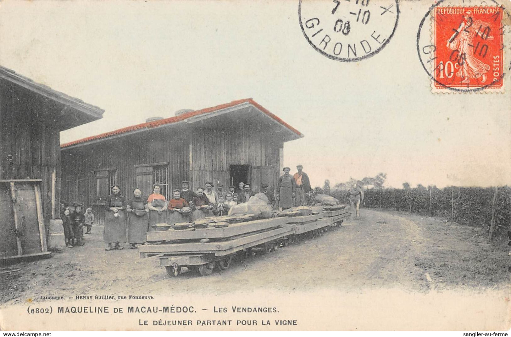 CPA 33 MAQUELINE DE MACAU MEDOC / LES VENDANGES / LE DEJEUNER PARTANT POUR LA VIGNE - Sonstige & Ohne Zuordnung