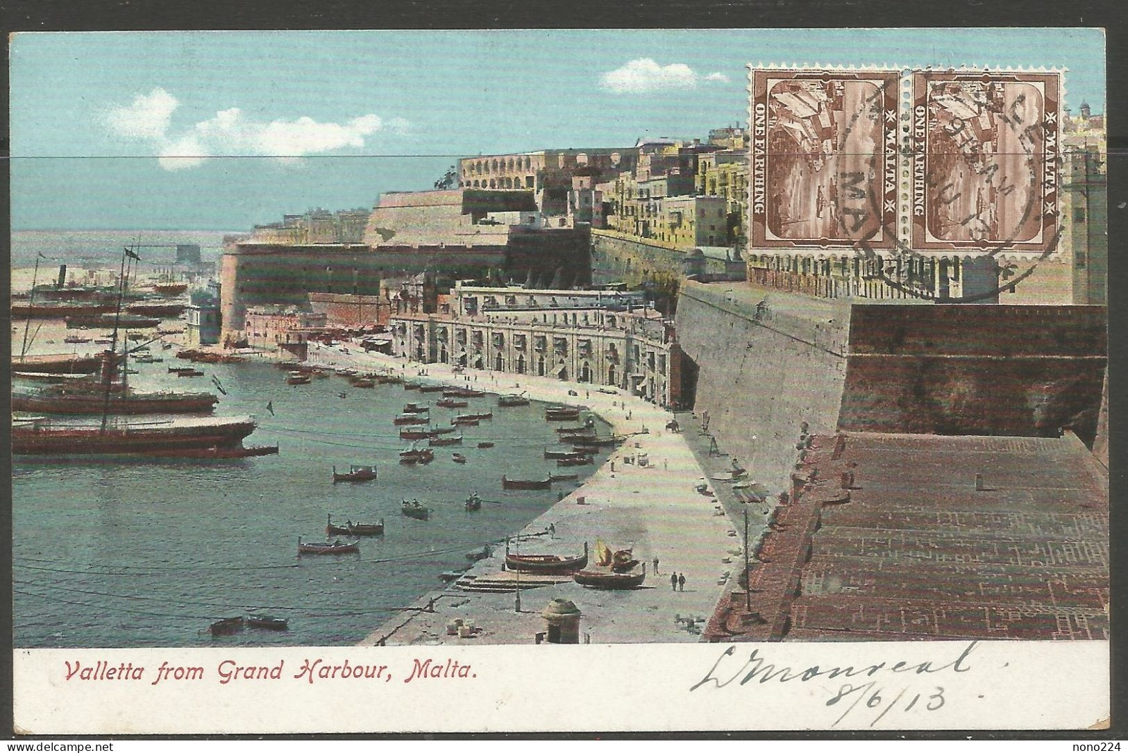Carte P De 1913 ( Malta / Valletta From Grand Harbour ) - Malte