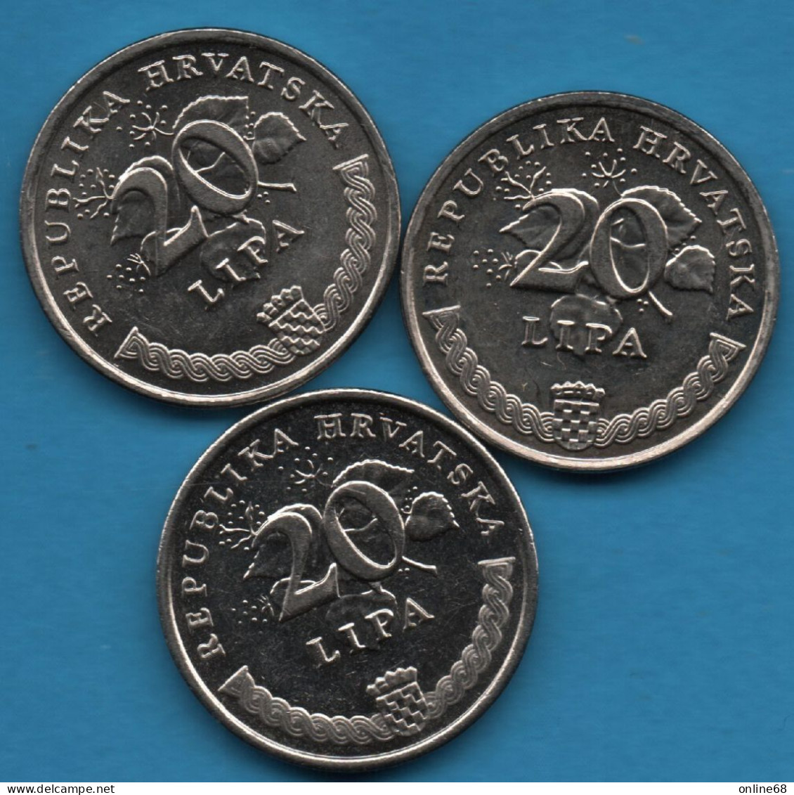 CROATIA LOT 3 X 20 LIPA 2001 - 2003 - 2015 KM# 7 REPUBLIKA HRVATSKA - Kroatien