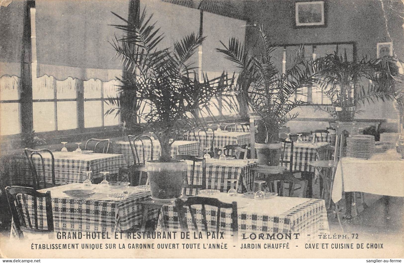 CPA 33 LORMONT / GRAND HOTEL ET RESTAURANT DE LA PAIX - Langon