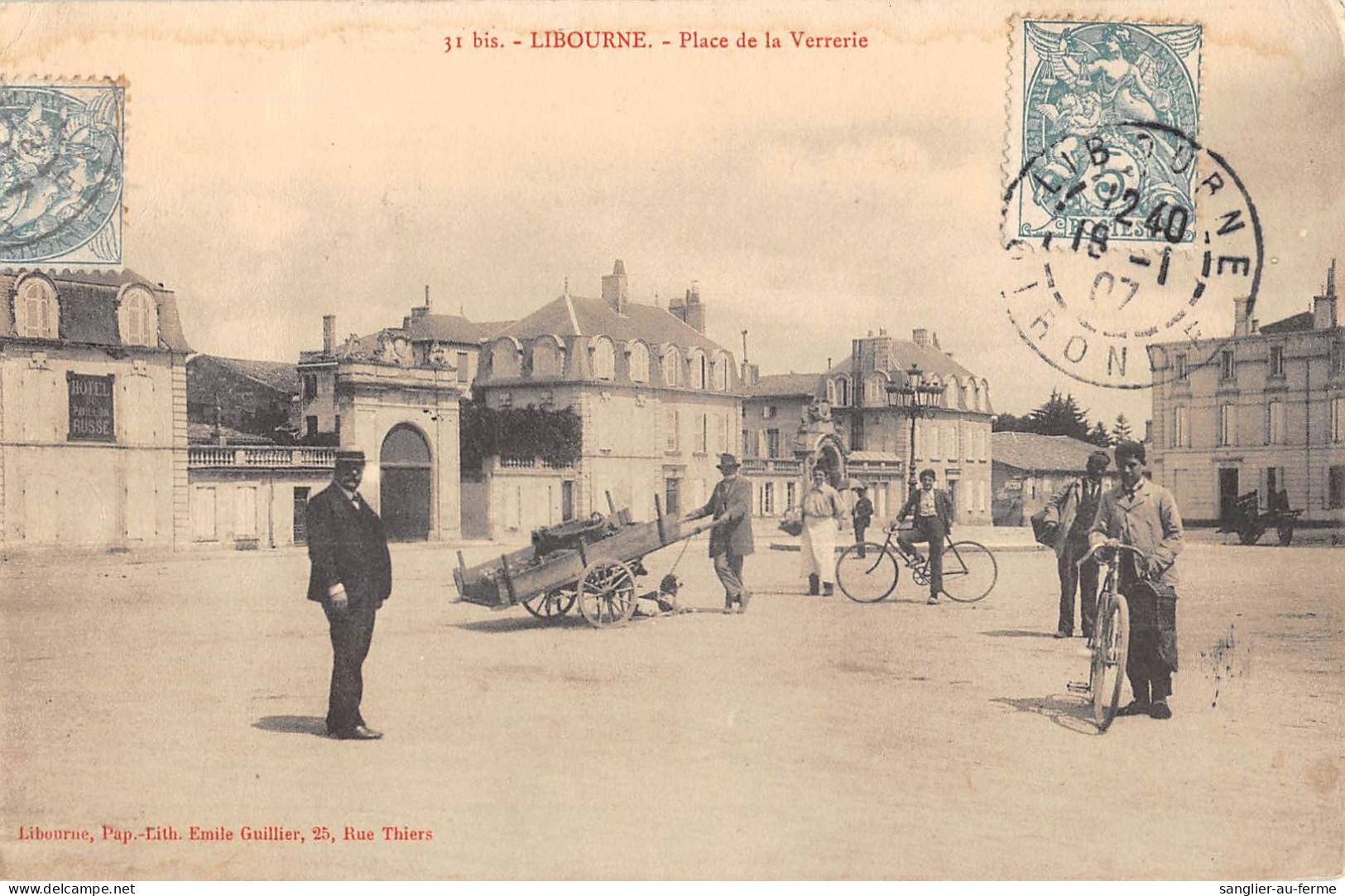 CPA 33 LIBOURNE / PLACE DE LA VERRERIE - Libourne