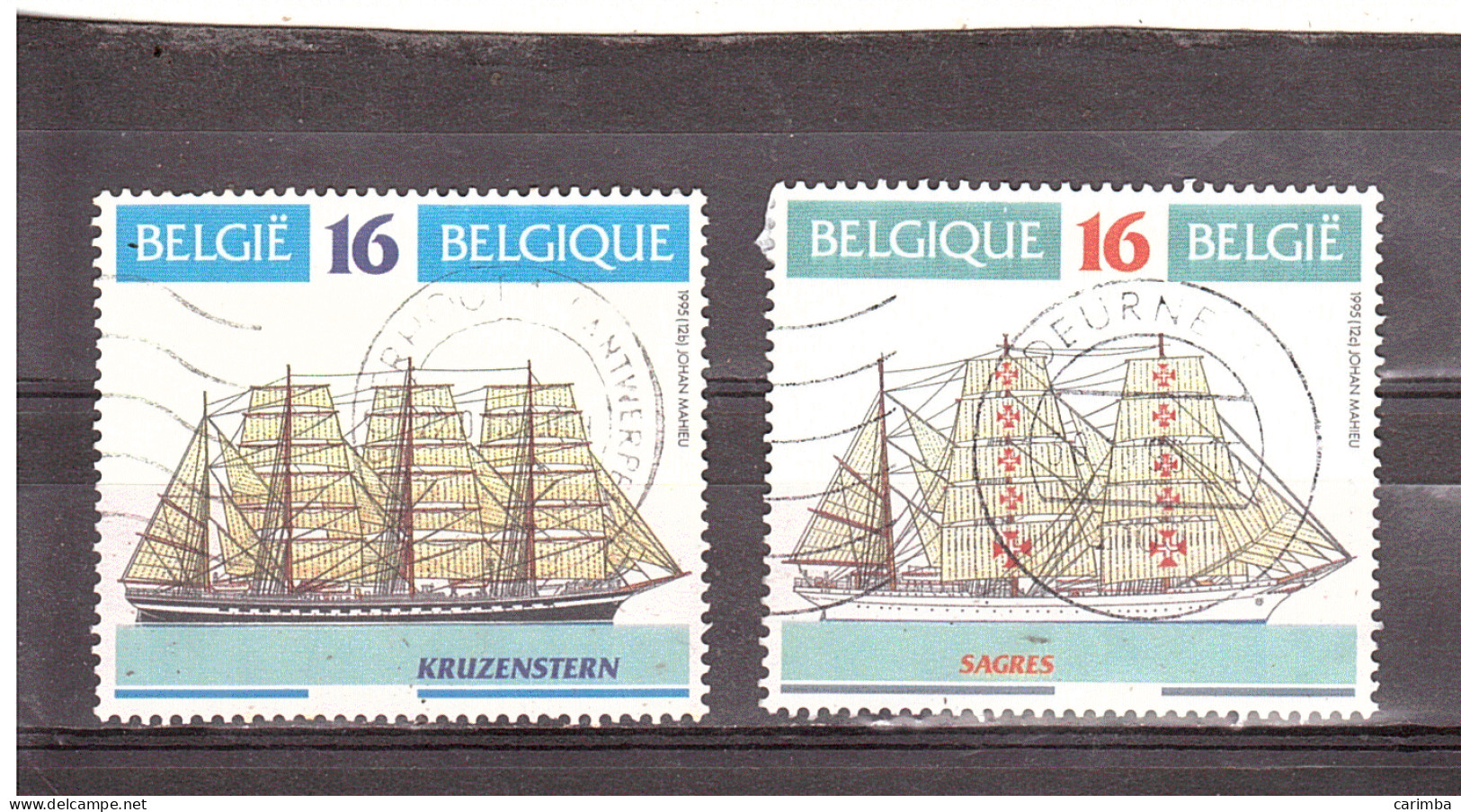 Belgio 1995 Navi Kruzenstern Sagres - Otros (Mar)