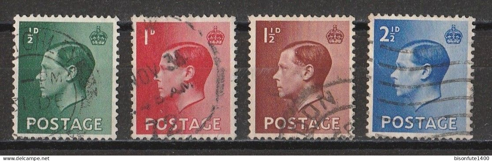 Grande-Bretagne 1936 : Timbres Yvert & Tellier N° 205 - 206 - 207 Et 208 Oblitérés. - Oblitérés