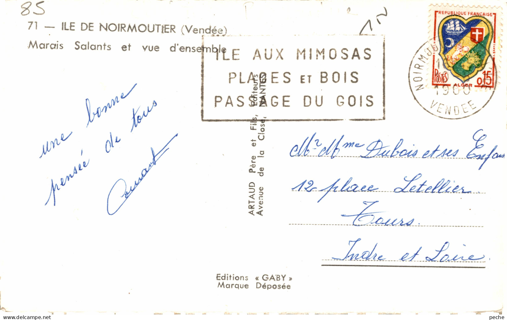 N°109435 -cpsm île De Noirmoutier -marais Salants Et Vue D'ensemble- - Noirmoutier