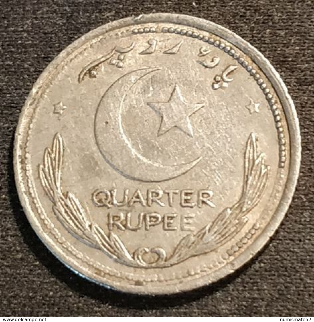 PAKISTAN - ¼ - 1/4 - QUARTER RUPEE 1948 - KM 5 - ( ROUPIE ) - Pakistán