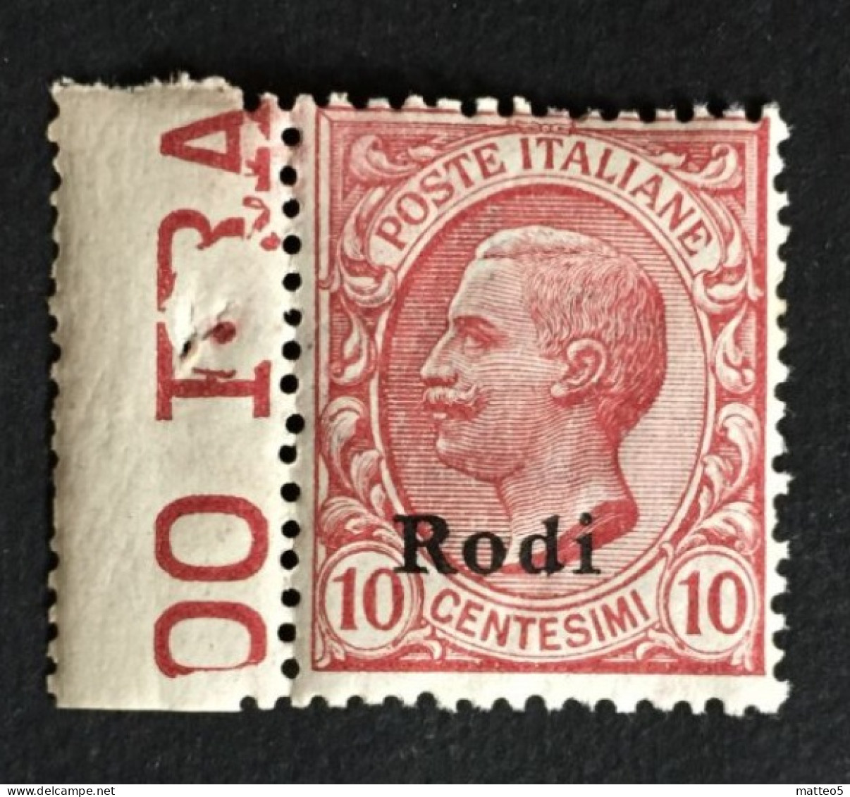 1917 -22 - Italia Regno - Isole Dell' Egeo -  Rodi   10 Cent - Nuovo - Ägäis (Rodi)