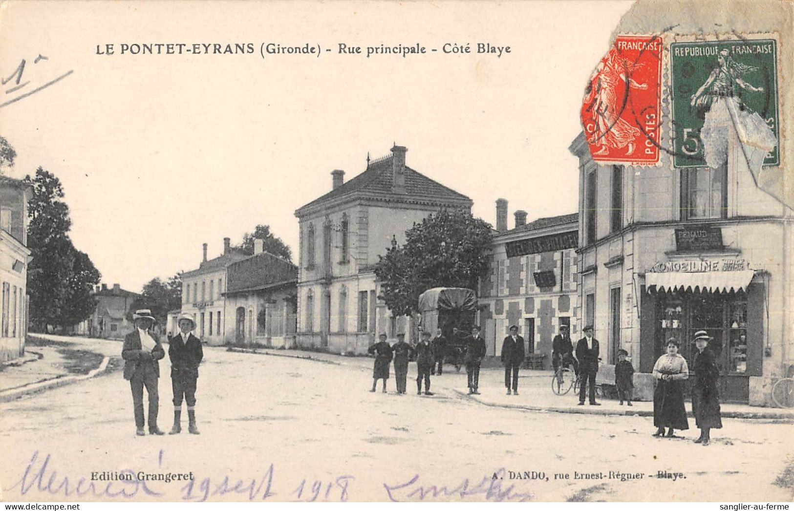 CPA 33 LE PONTET EYRANS / RUE PRINCIPALE / COTE BLAYE - Other & Unclassified