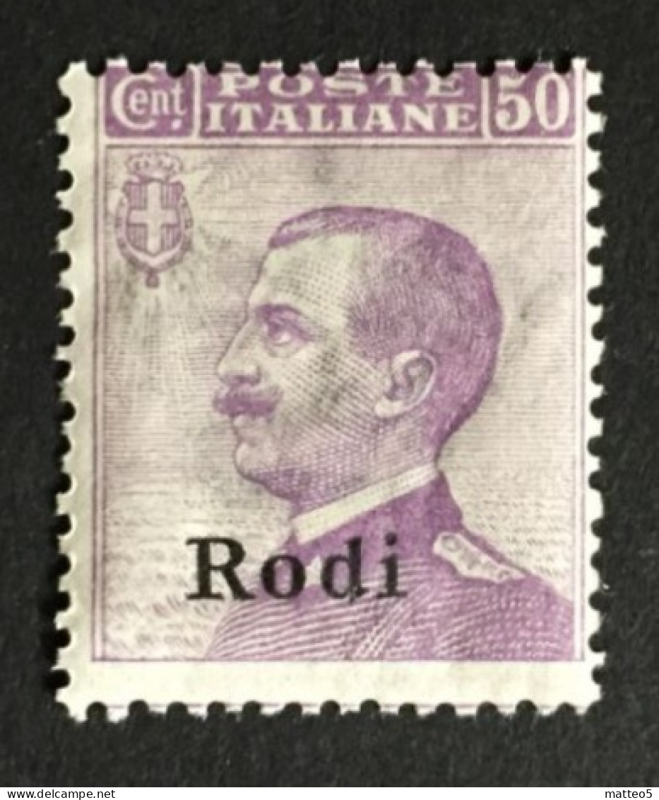 1917 -22 - Italia Regno - Isole Dell' Egeo -  Rodi  50 Cent - Nuovo - Aegean (Rodi)