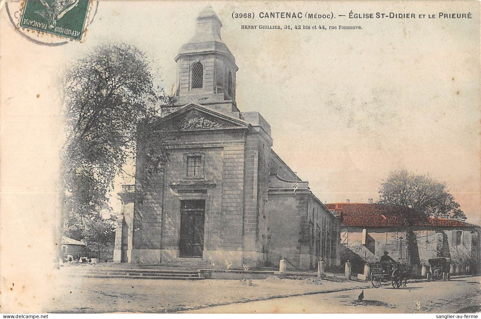 CPA 33 CANTENAC / EGLISE SAINT DIDIER ET LE PRIEURE - Autres & Non Classés