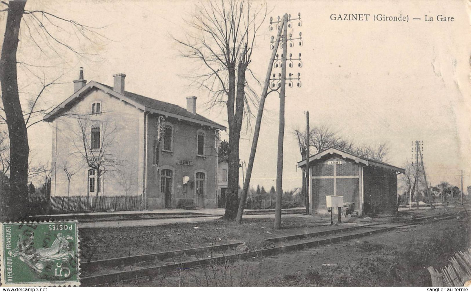 CPA 33 GAZINET / LA GARE - Autres & Non Classés