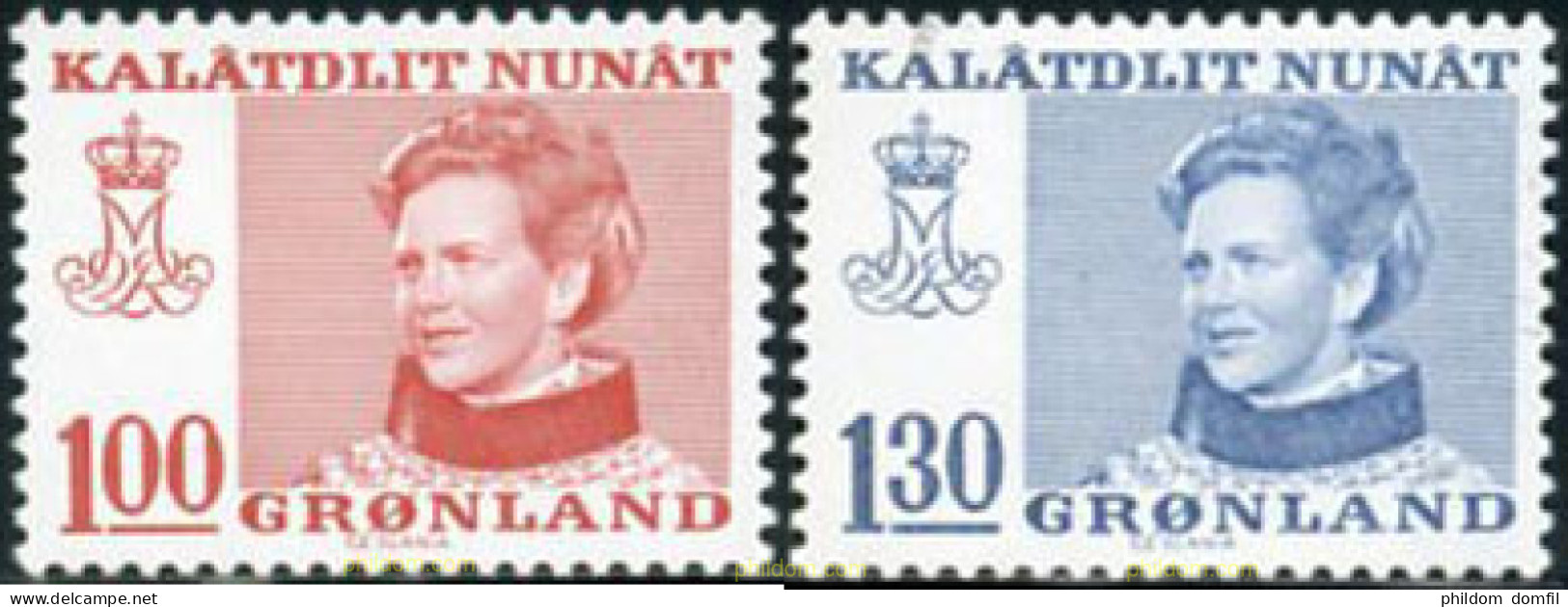 100236 MNH GROENLANDIA 1977 REINA MARGRETHE II - Neufs