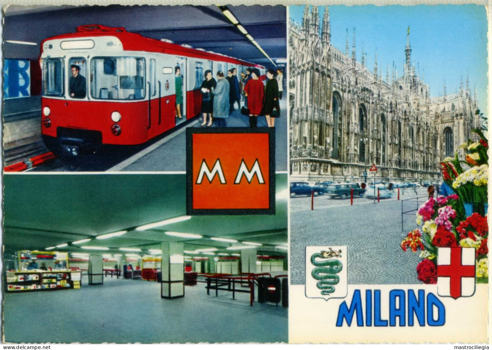 MILANO  Saluti Da.. Metropolitana  Treno  Duomo  Stemmi - Métro