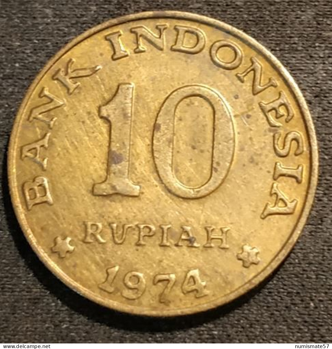 INDONESIE - INDONESIA - 10 RUPIAH 1974 - FAO - KM 38 - Indonesien