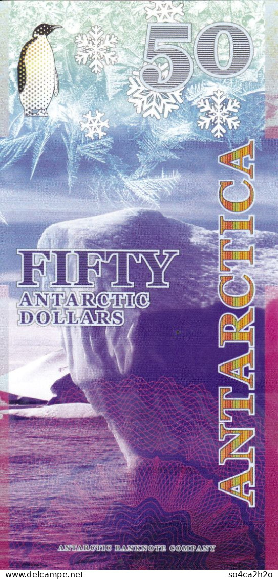 Antarctica 50 Dollars 14 Décembre 2020 Albatros Hurleur UNC  POLYMER  Emission Privée - Fictifs & Spécimens