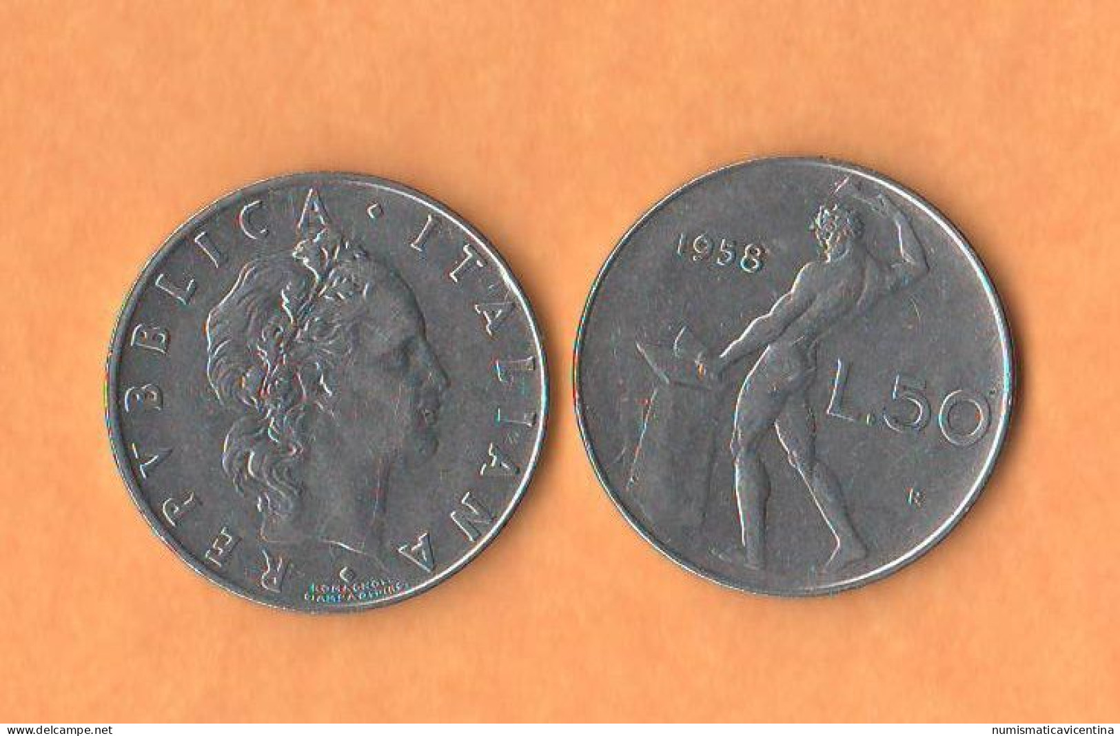 Italia 50 Lire 1958 Steel Italia Repubblica Italie Italy - 50 Lire