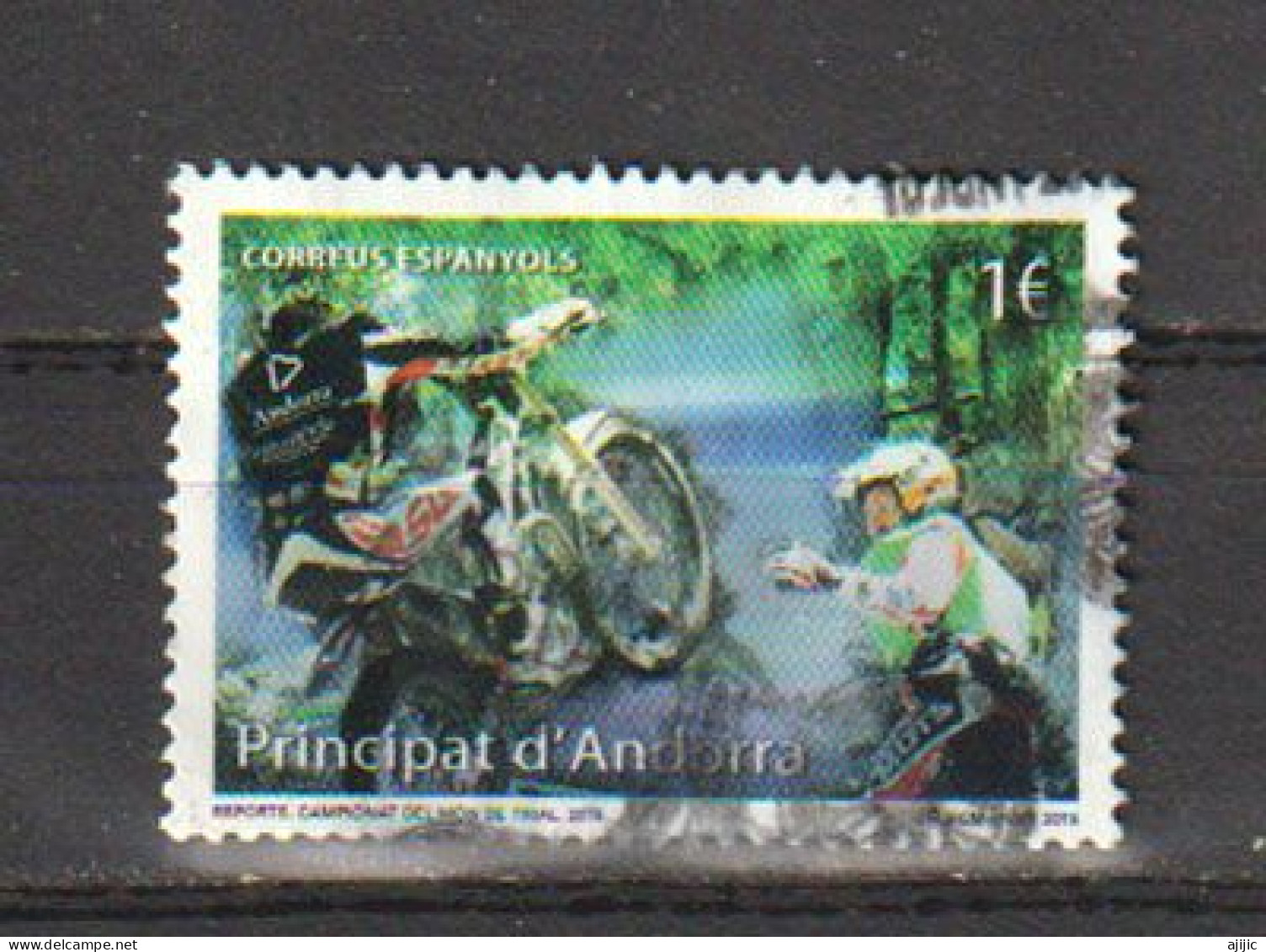 ANDORRA.CHAMPIONNAT DU MONDE DE VTT ET TRIAL 2015, Timbre Oblitéré - Used Stamps