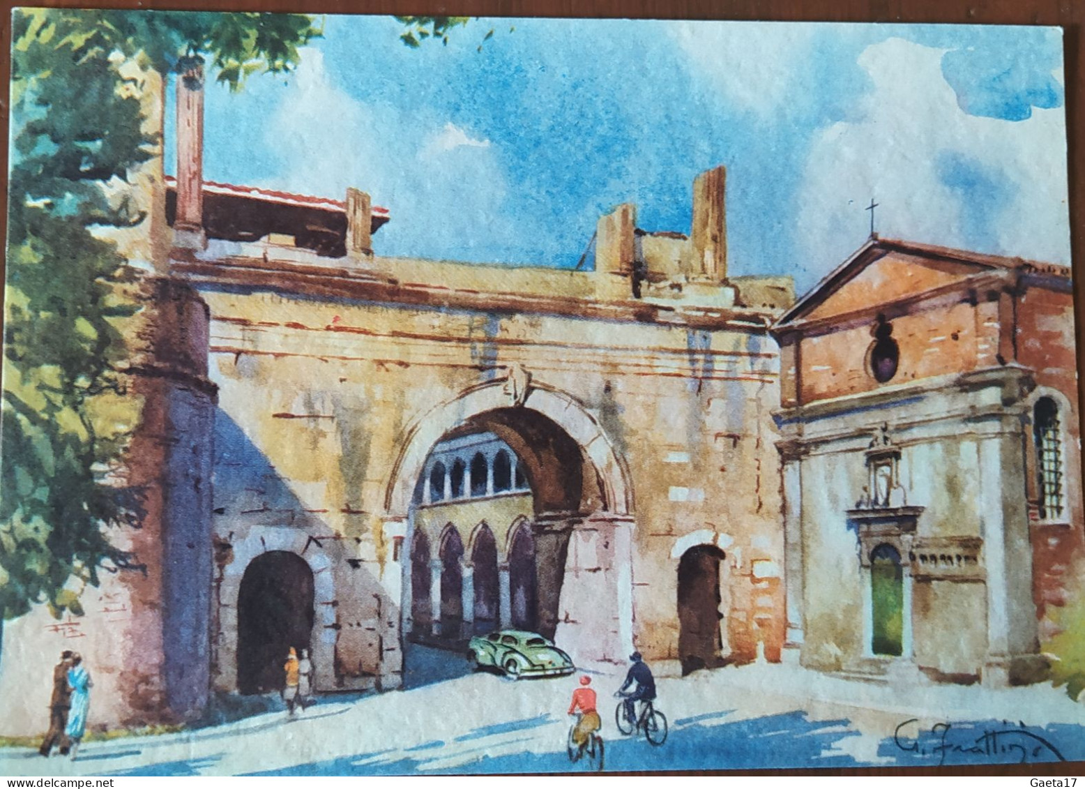 Fano - Arco Di Augusto - Illustratore Frattini - Omaggio Della Kores - No Viag. - Fano