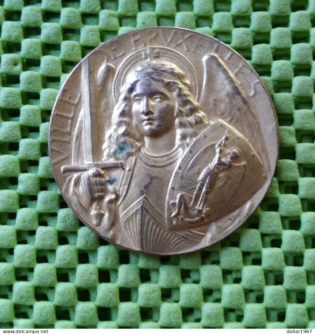 Penning Exposition Des Arts Et Industies Du Batiment 1907 Medal  -  Originalscan !! - Souvenirmunten (elongated Coins)