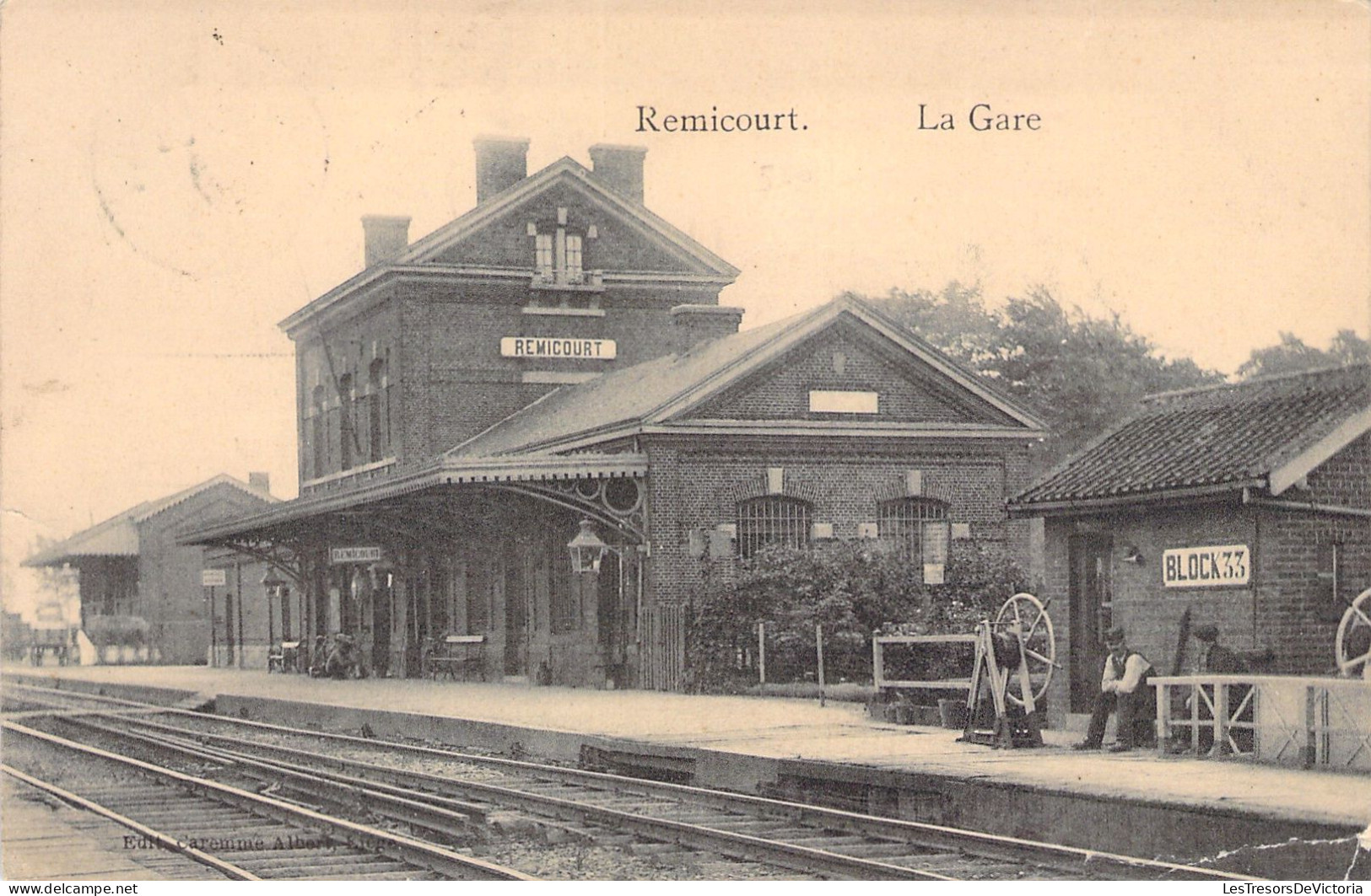 BELGIQUE - Remicourt - La Gare - Chemin De Fer - Obl Remicourt En 1911 - Carte Postale Ancienne - Remicourt