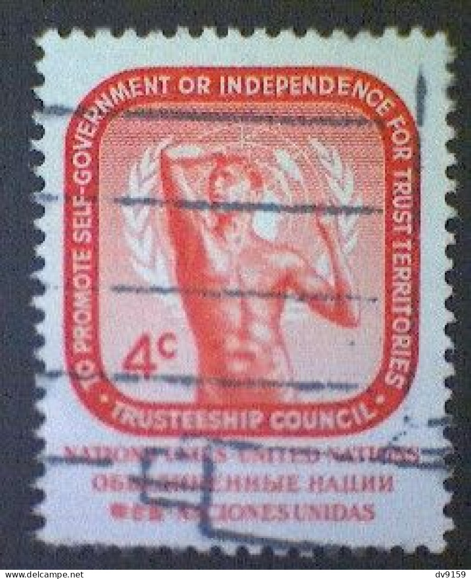 United Nations, Scott #73, Used(o),1959,Age Of Bronze, 4¢, Bright Red - Used Stamps