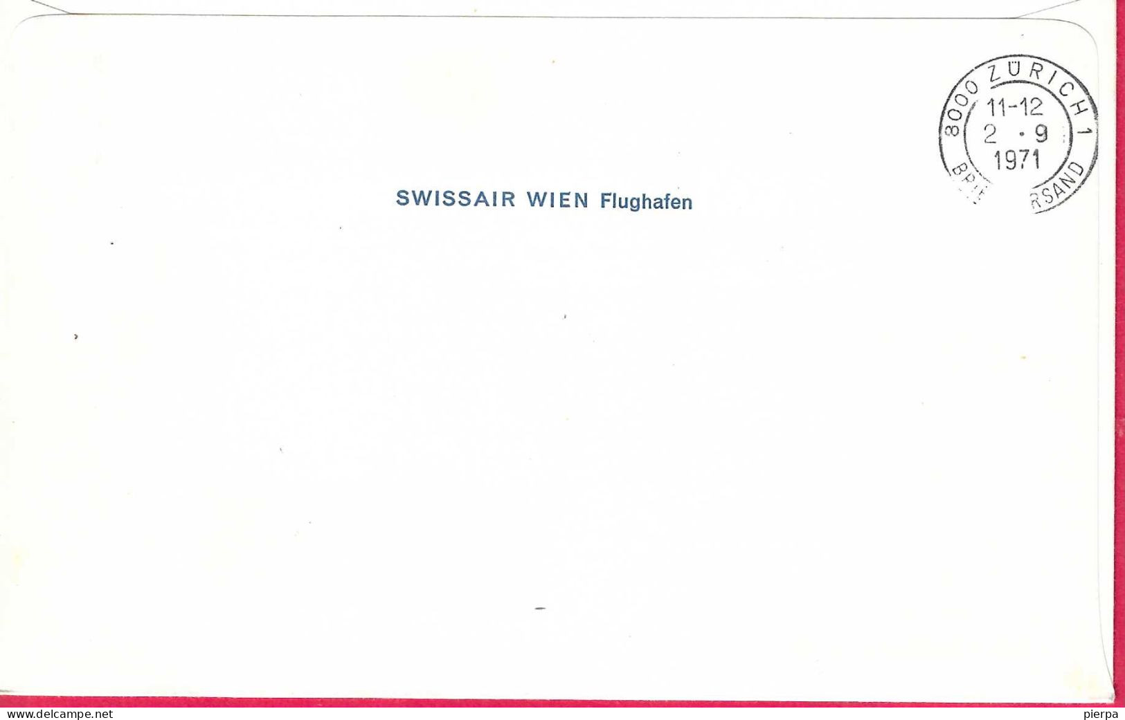 AUSTRIA - ERSTFLUG AUA/SWISSAIR  MIT  CARAVELLE - FROM SALZBURG TO ZURICH *2.9.1971* ON OFFICIAL COVER - Premiers Vols