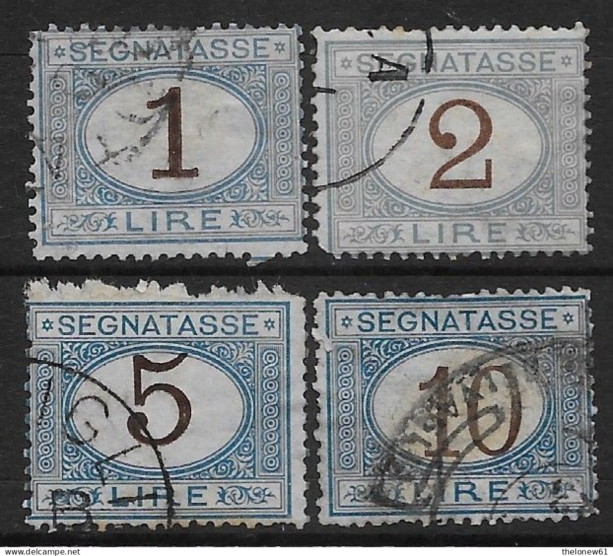 Italia Italy 1870 Regno Segnatasse 4val Sa N.S11-S14 US - Segnatasse