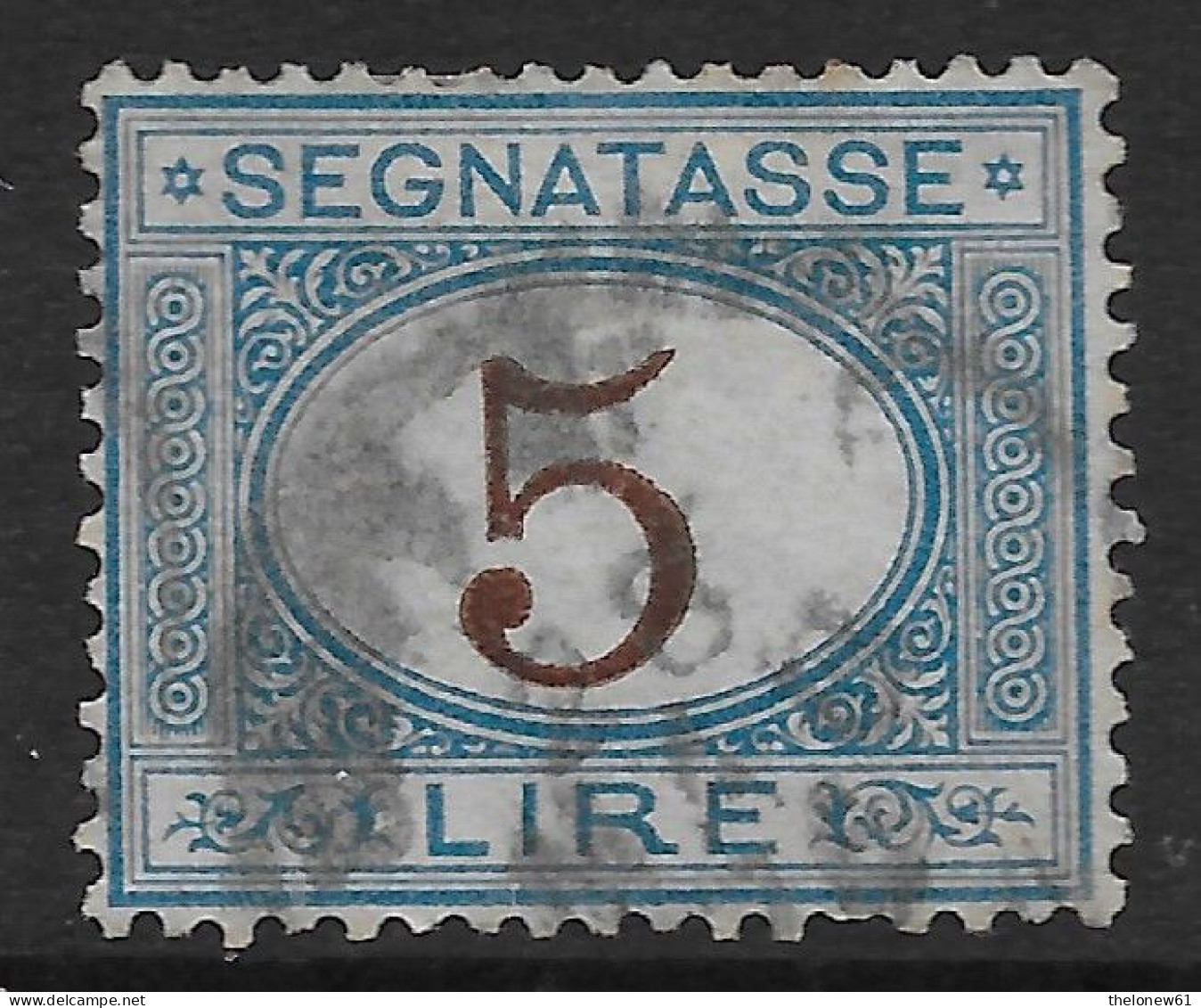 Italia Italy 1870 Regno Segnatasse L5 Sa N.S13 US - Segnatasse