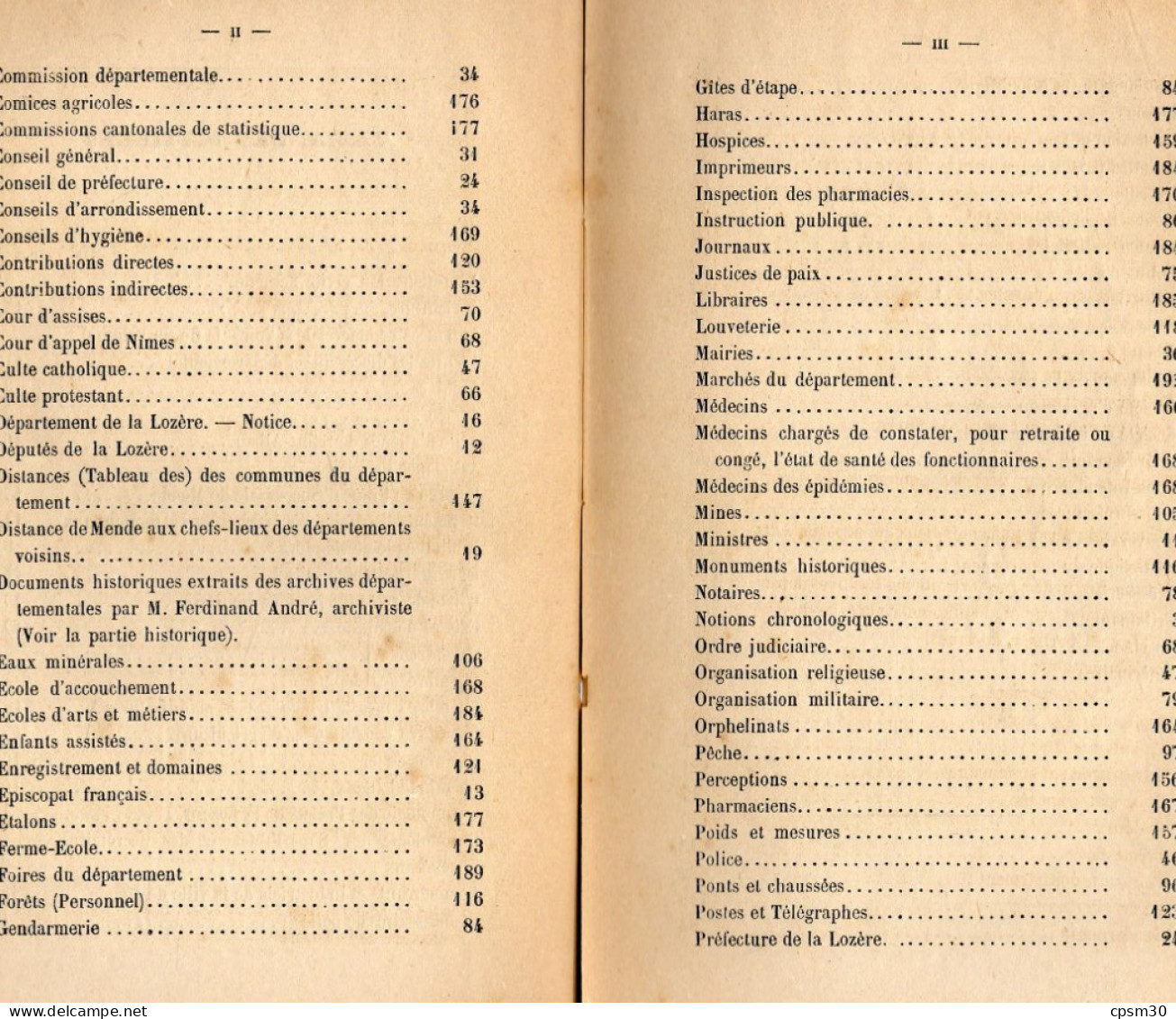 ANNUAIRE - 48 - LOZÈRE - Administratif Statistique Historique Et Agricole 1880 - Directorios Telefónicos