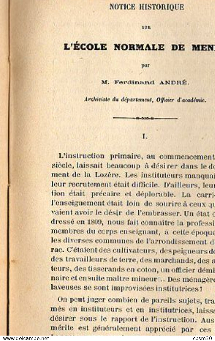 ANNUAIRE - 48 - LOZÈRE - Administratif Statistique Historique Et Agricole 1882 - Telefonbücher