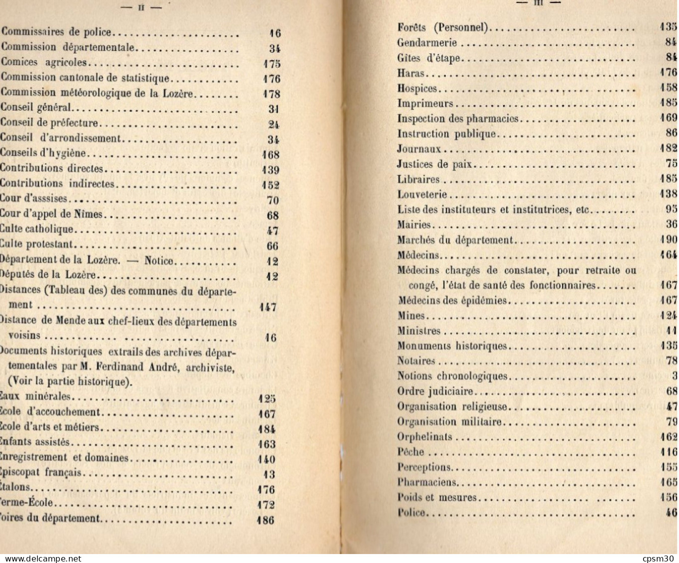 ANNUAIRE - 48 - LOZÈRE - Administratif Statistique Historique et Agricole 1882