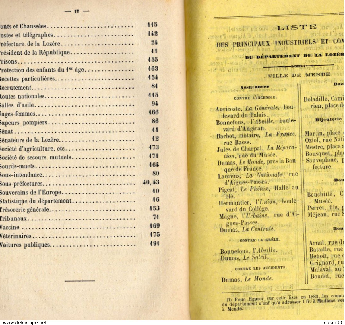 ANNUAIRE - 48 - LOZÈRE - Administratif Statistique Historique et Agricole 1882