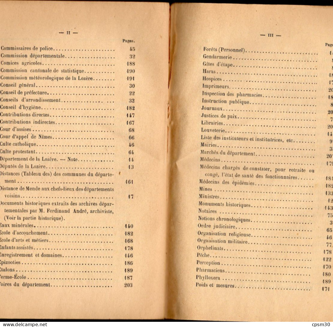 ANNUAIRE - 48 - LOZÈRE - Administratif Statistique Historique Et Agricole 1888 - Telephone Directories