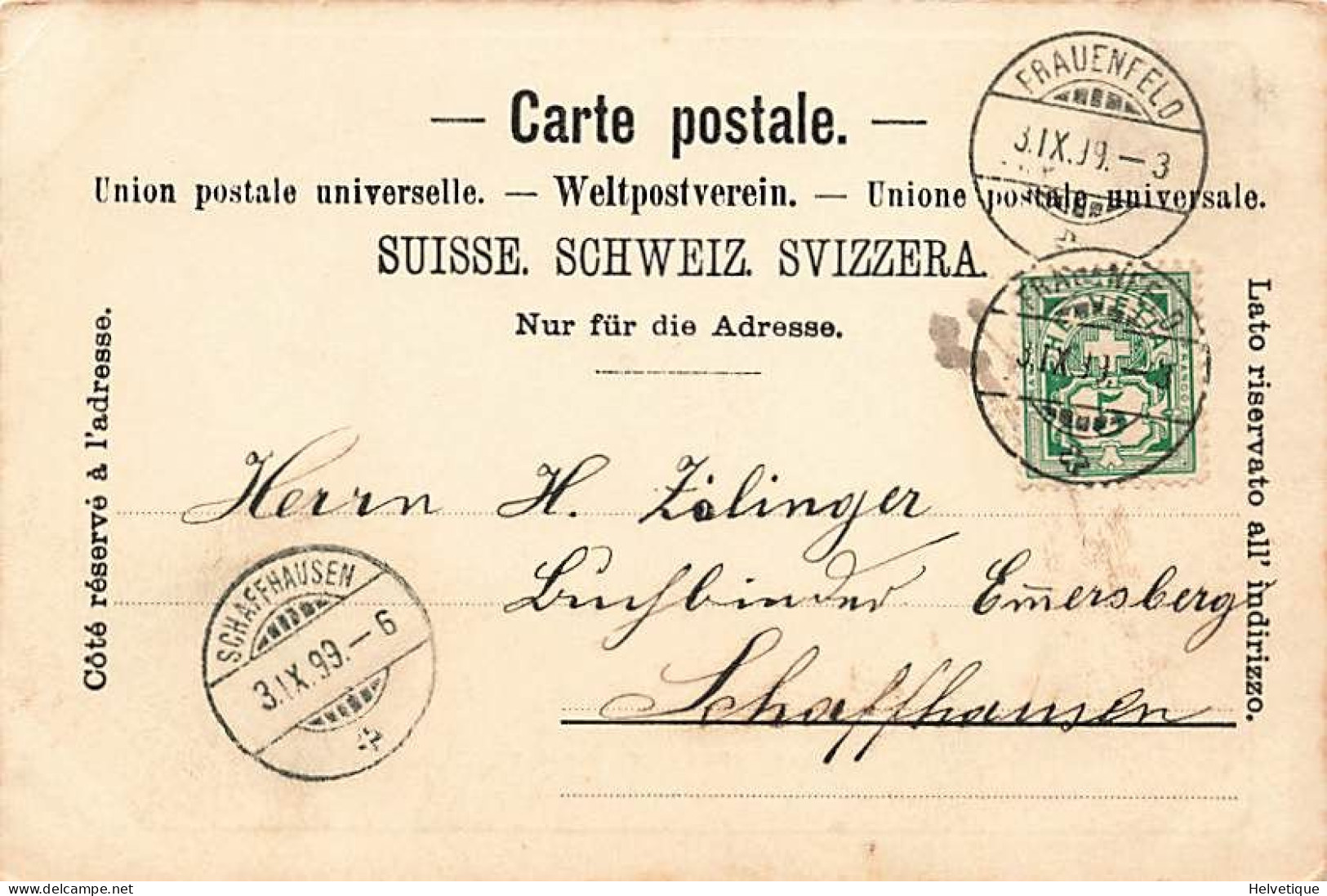 Frauenfeld Postgebäude 1899 - Frauenfeld