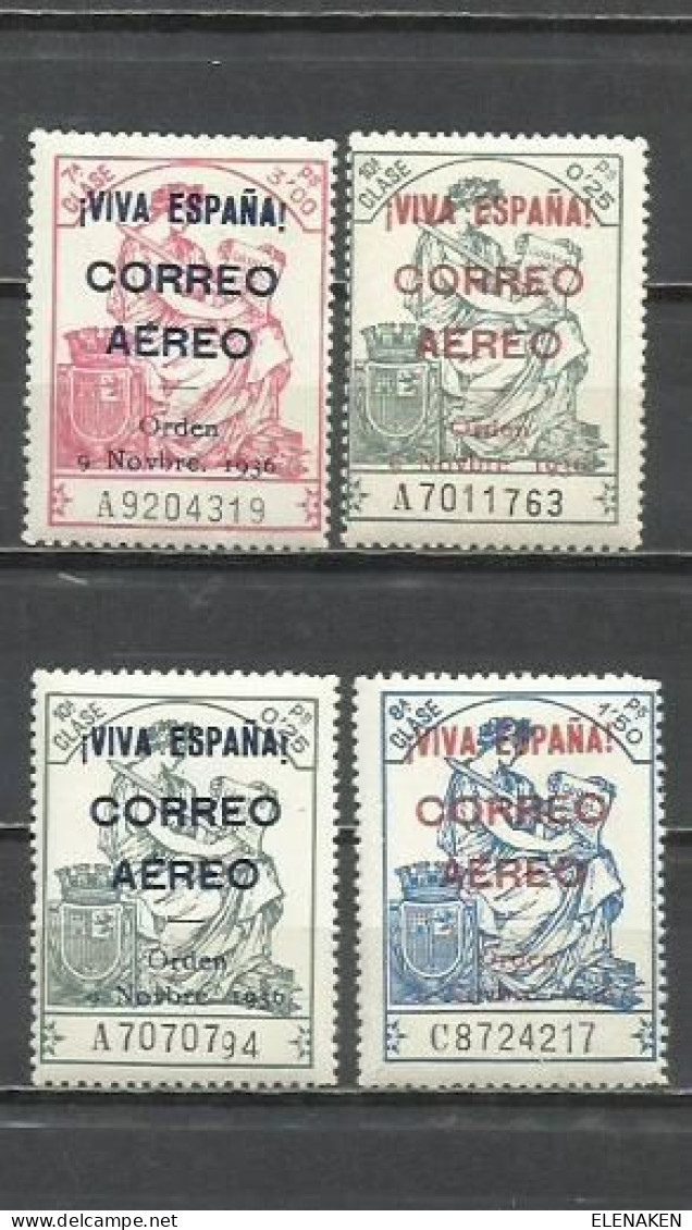 5590- MNH** SERIE COMPLETA ESPAÑA 1937 ,YVERT 75,00€. LOCALES BURGOS AEREOS  Nº162,162A,162B,163.OTROS CATALOGOS 125,00€ - Ongebruikt