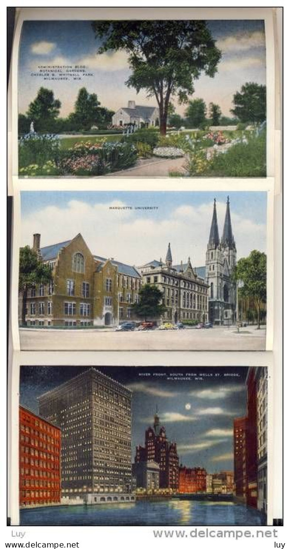 MILWAUKEE, Wisconsin, Souvenir Folder,  18  Different Views,  Unused - Milwaukee