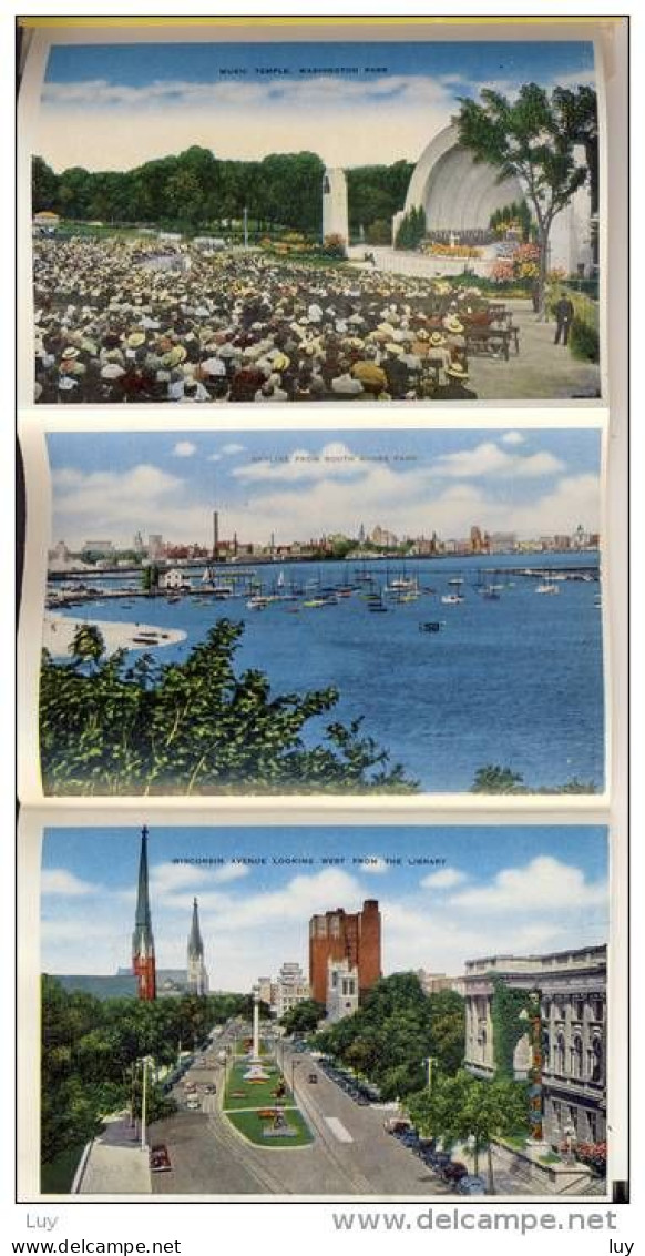 MILWAUKEE, Wisconsin, Souvenir Folder,  18  different views,  unused