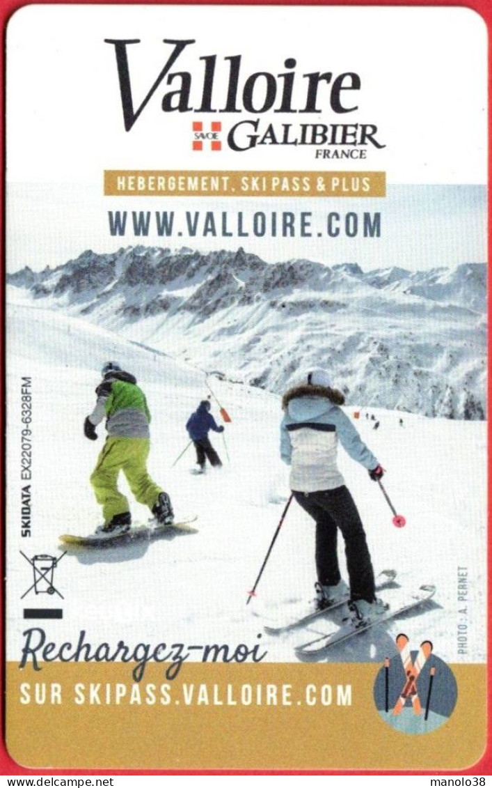 Valloire. Galibier. Carte Rechargeable Pour Les Remontées Mécaniques. Savoie (73). 2023. - Gebirgslandschaften