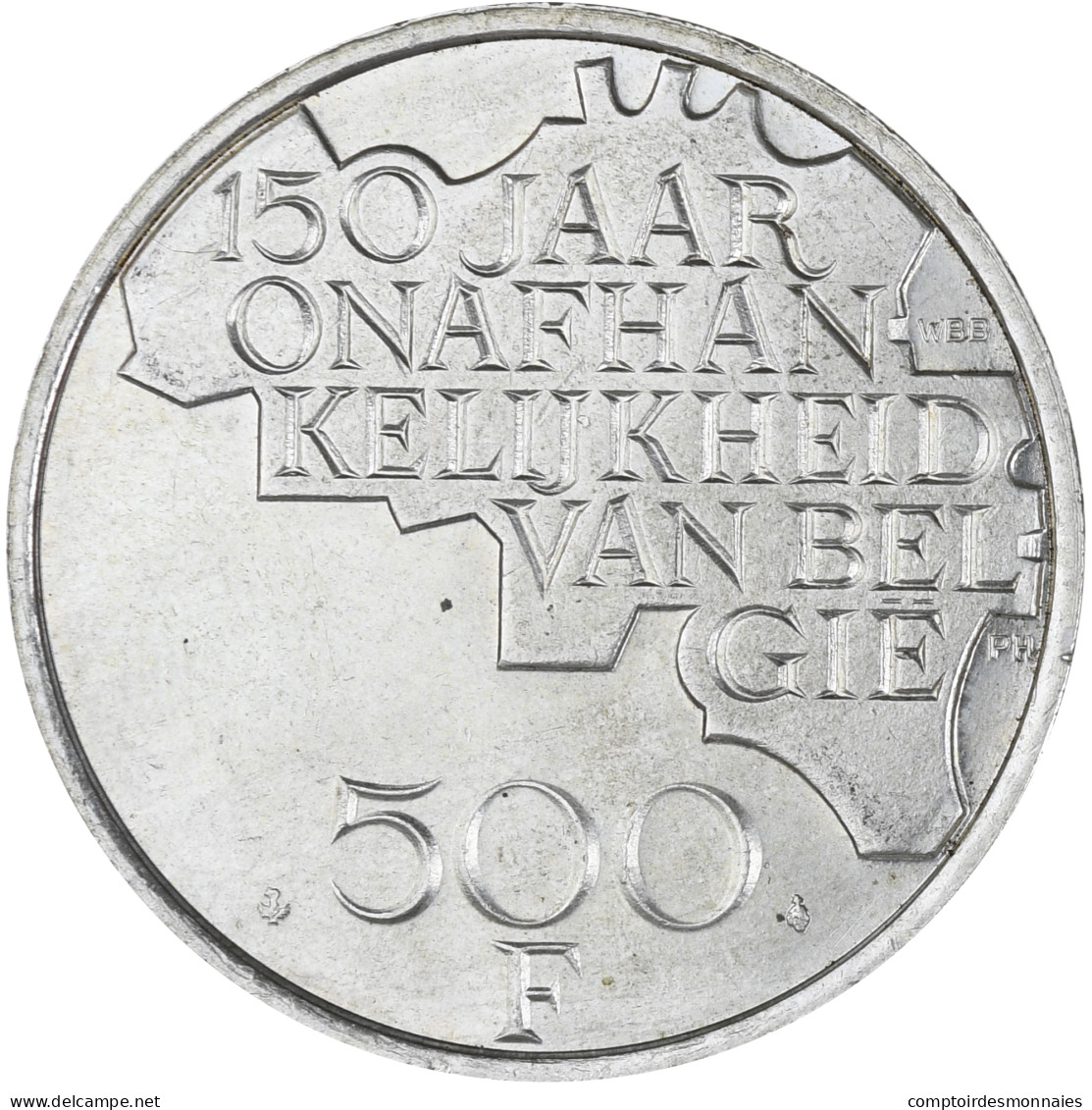 Monnaie, Belgique, 500 Francs, 500 Frank, 1980, Bruxelles, TTB+, Silver Clad - 500 Francs