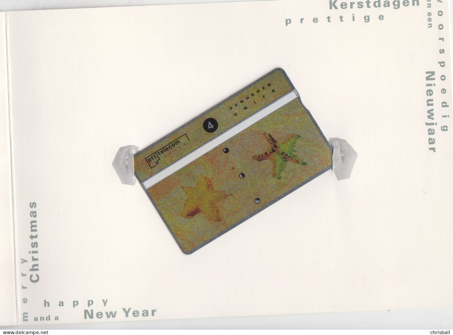Netherlands Phonecard - 4u Christmas Card In Folder - öffentlich